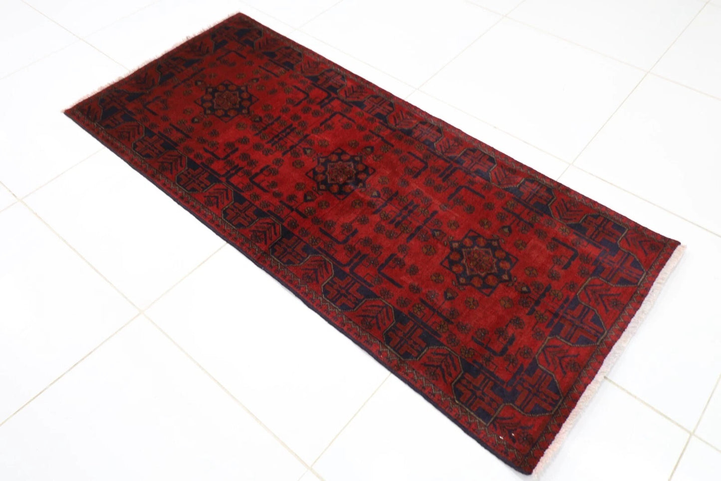 82 x 183 cm | Khal Mohammadi Afghan Tribal Hand Knotted Wool Runner