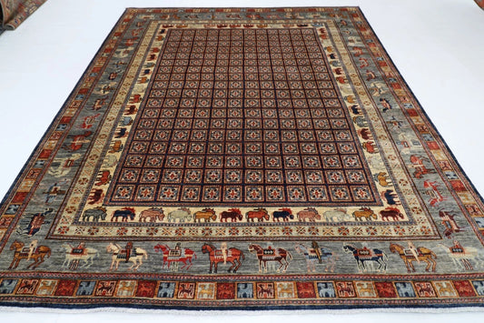 242 x 295 cm | Pazyryk Afghan Tribal Hand Knotted Carpet