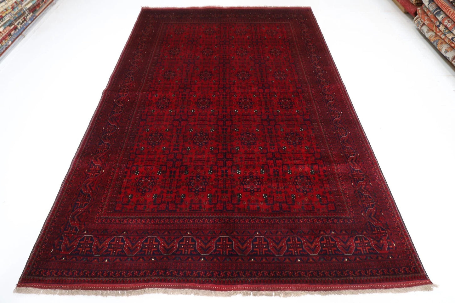 200 x 296 cm | Belgic Afghan Tribal Hand Knotted Carpet