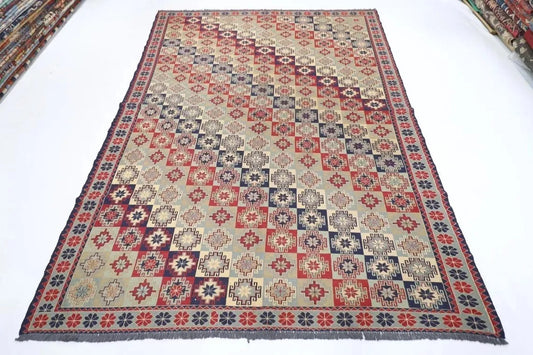 212 x 299 cm | Sumak Afghan Tribal Hand Knotted Kilim