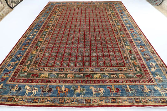 275 x 370 cm | Pazyryk Afghan Tribal Hand Knotted Carpet