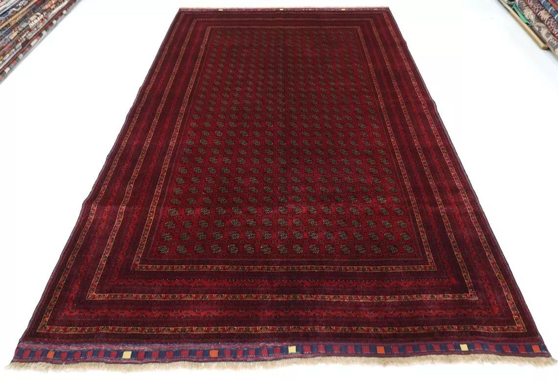 202 x 299 cm | Fine Mori Bokhara Afghan Tribal Hand Knotted Carpet