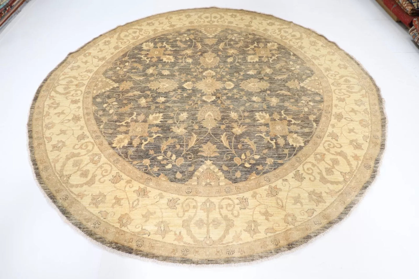 266 x 274 cm | Zeigler Afghan Tribal Hand Knotted Wool Carpet