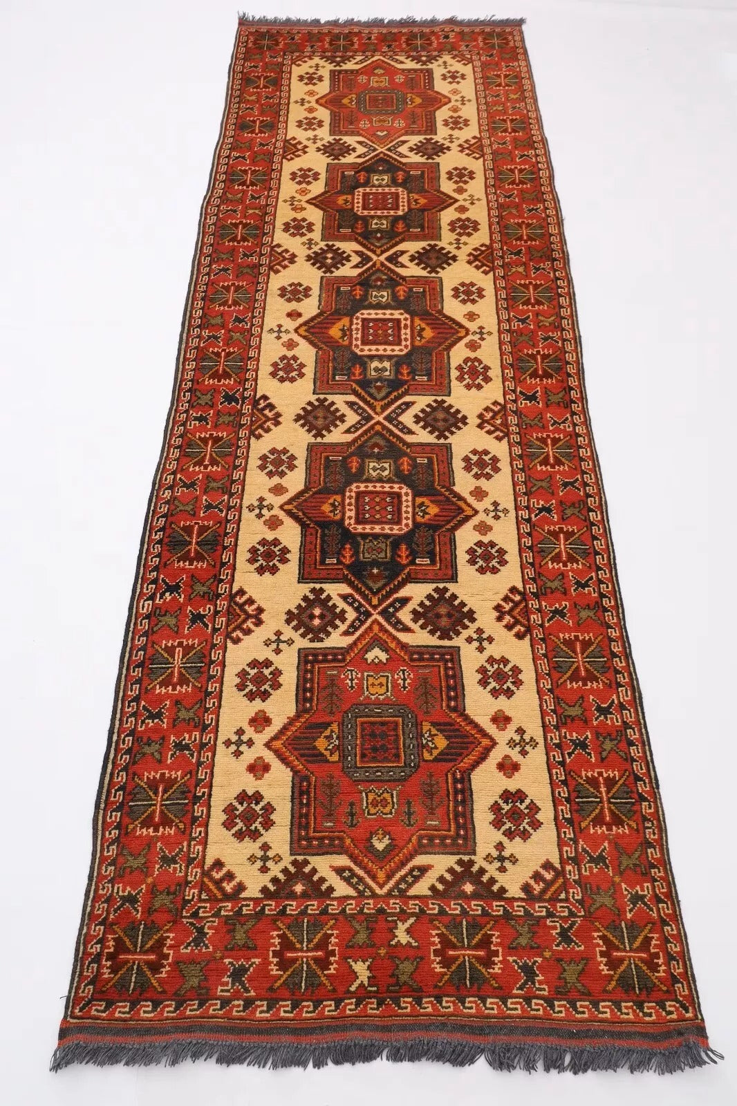 90 x 273 cm | Maranoce Afghan Tribal Hand Knotted Wool Runner