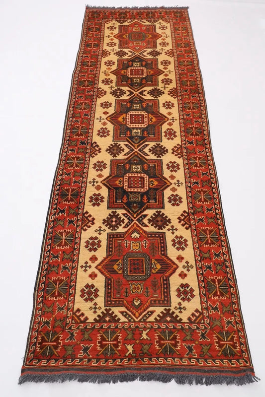 90 x 273 cm | Maranoce Afghan Tribal Hand Knotted Wool Runner