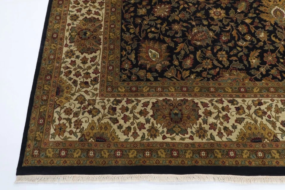 308 x 317 cm | Floral Afghan Tribal Hand Knotted Wool Square Carpet