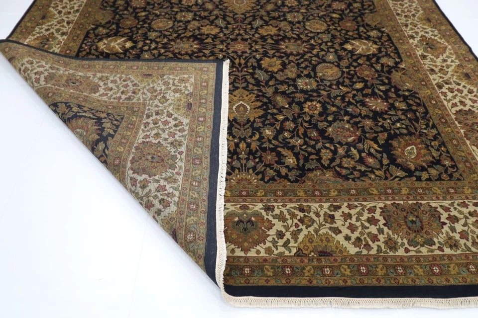 308 x 317 cm | Floral Afghan Tribal Hand Knotted Wool Square Carpet
