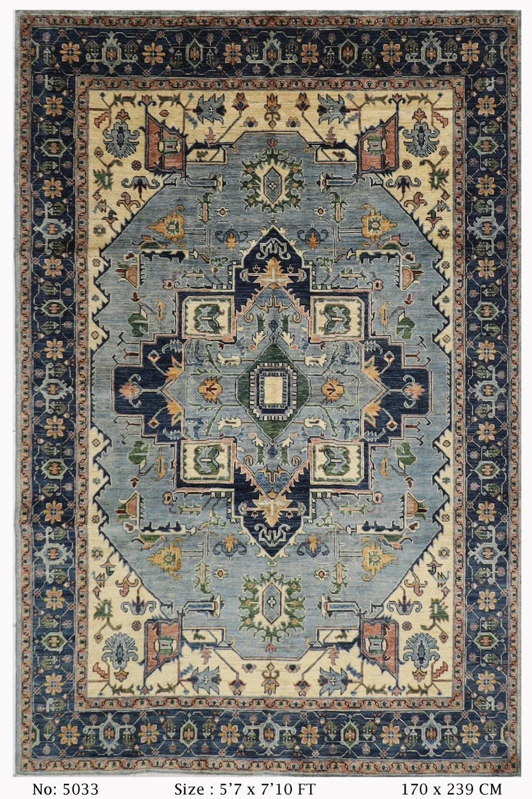 170 x 240 cm | 6 x 8 ft - ART WOOL CARPET