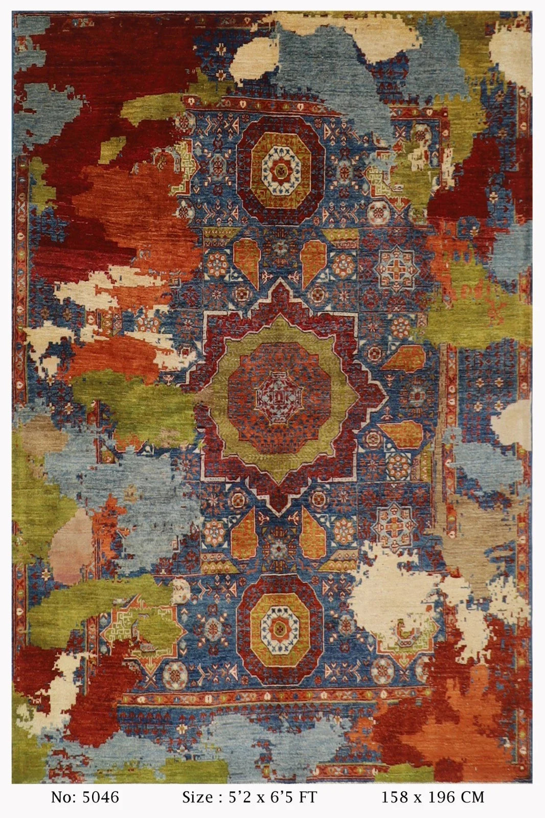 150 x 200 cm | 5 x 7 ft - ART WOOL CARPET
