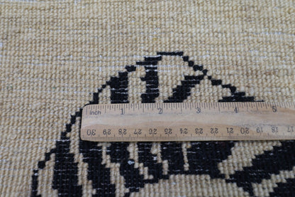 101 x 153 cm | Tiger Beige Oriental Area Rug Afghan Hand Knotted Veg Dye Wool carpet - ART WOOL CARPET
