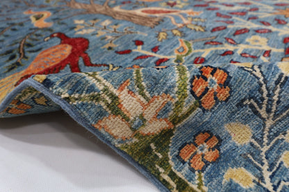 102 x 152 cm | Tribal Birds Area Rug Afghan Hand Knotted veg Dye Wool carpet - ART WOOL CARPET