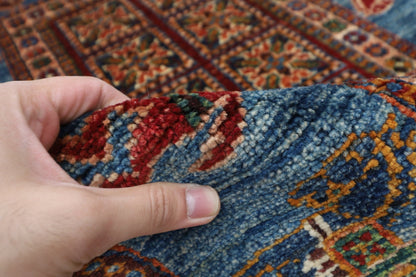 103 x 152 cm | Tribal Animal Area Rug Afghan Hand Knotted veg Dye Wool carpet - ART WOOL CARPET