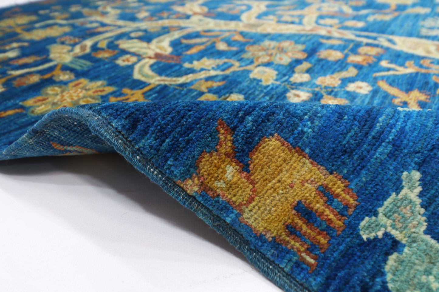 104 x 150 cm | Oriental Animal Area Rug Afghan Hand Knotted Veg Dye Wool carpet - ART WOOL CARPET
