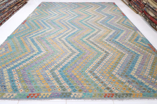 318 x 416 cm | Flat Weaved Afghan Tribal Hand Knotted Kilim