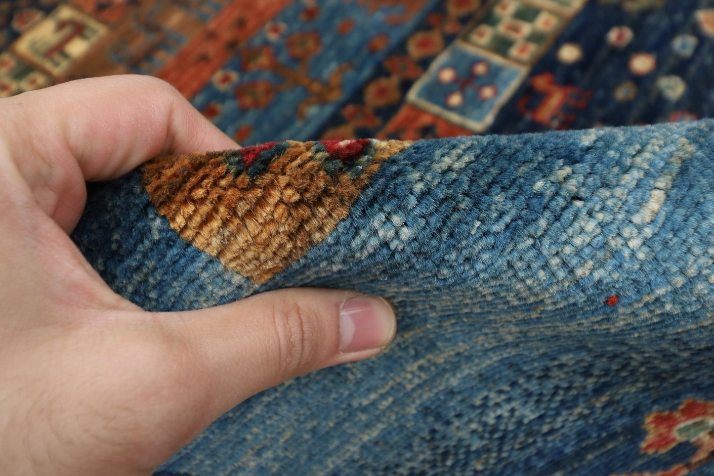 121 x 188 cm | Gabbeh Area Rug Afghan Hand Knotted veg Dye Wool carpet - ART WOOL CARPET