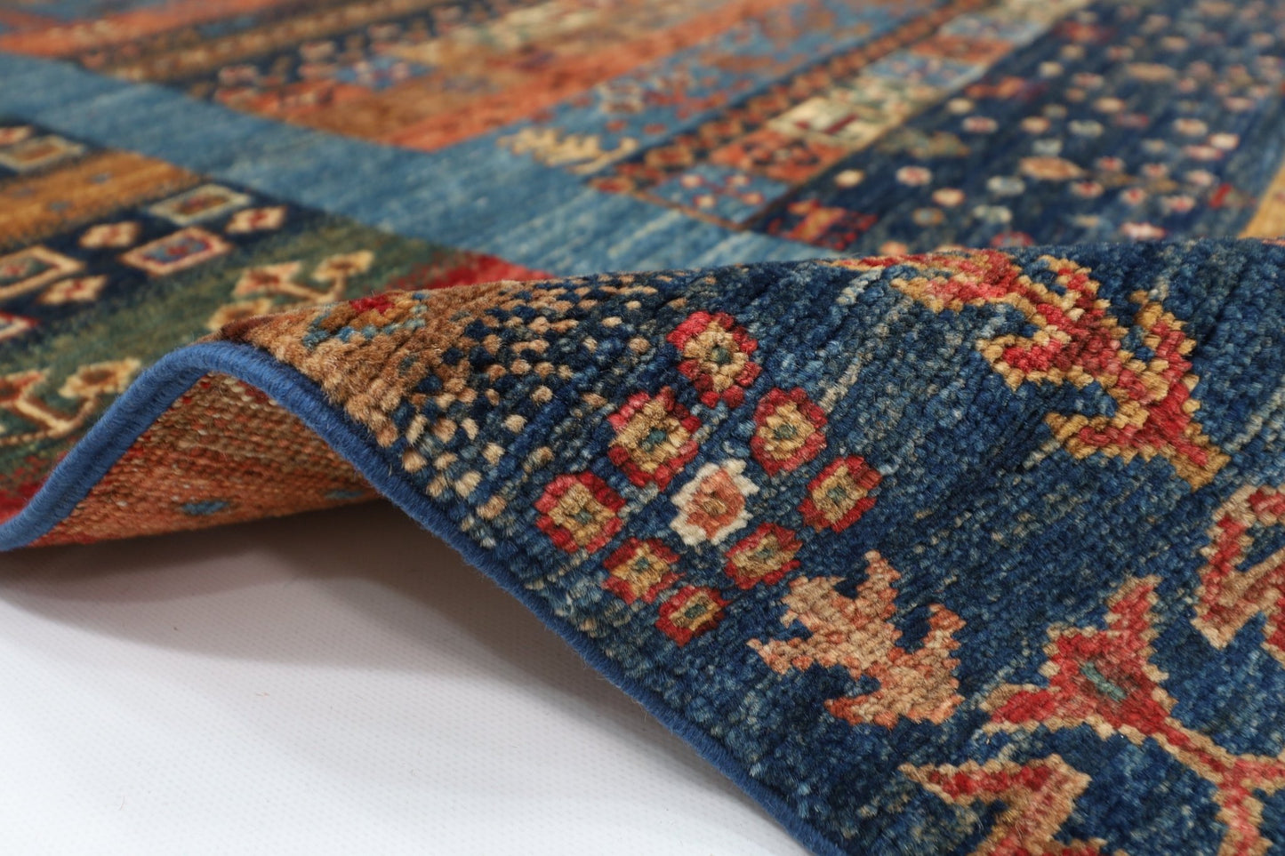 121 x 188 cm | Gabbeh Area Rug Afghan Hand Knotted veg Dye Wool carpet - ART WOOL CARPET