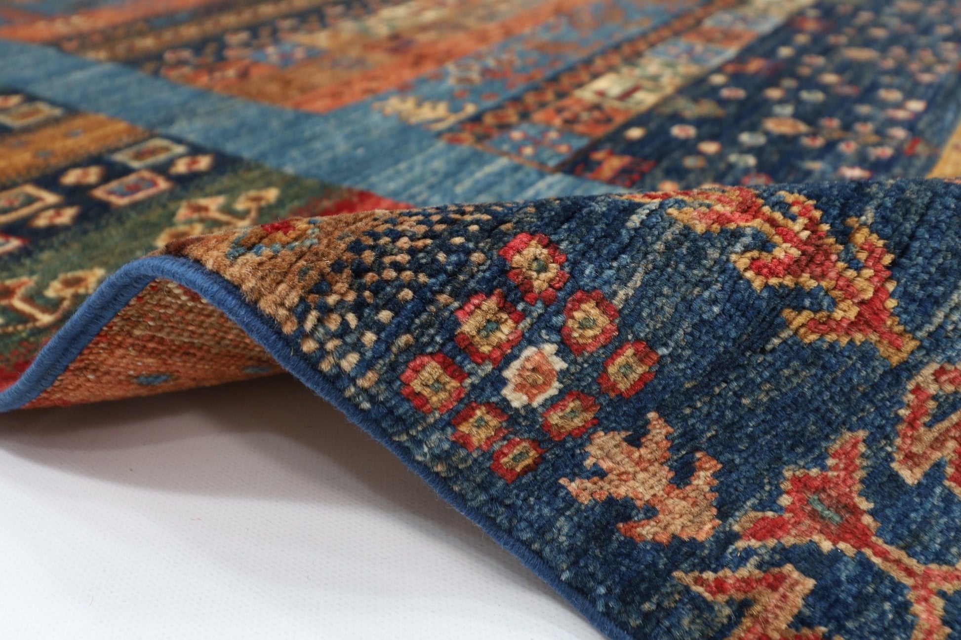 121 x 188 cm | Gabbeh Area Rug Afghan Hand Knotted veg Dye Wool carpet - ART WOOL CARPET