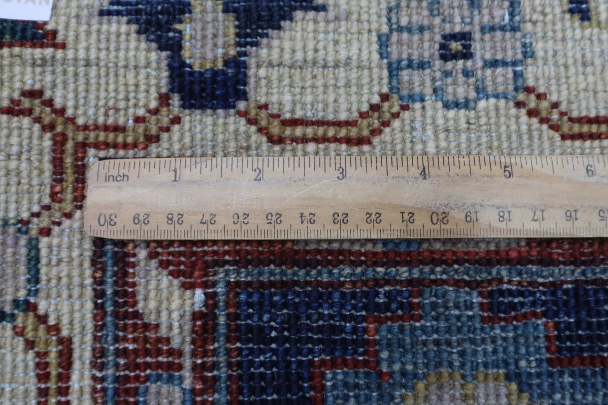 130 x 188 cm | Oriental Blue Area Rug Afghan Hand Knotted Veg Dye Wool carpet - ART WOOL CARPET