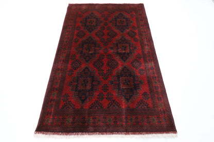 130 x 201 cm | Bokhara Red Oriental Area Rug Afghan Hand Knotted Wool carpet - ART WOOL CARPET