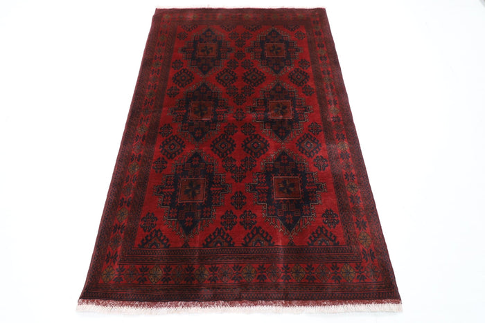 130 x 201 cm | Bokhara Red Oriental Area Rug Afghan Hand Knotted Wool carpet