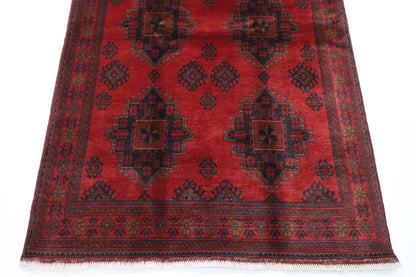 130 x 202 cm | Bokhara Red Oriental Area Rug Afghan Hand Knotted Wool carpet - ART WOOL CARPET