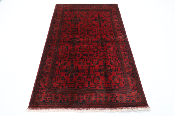 131 x 199 cm | Bokhara Red Oriental Area Rug Afghan Hand Knotted Wool carpet