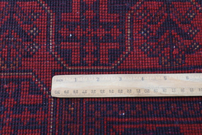 131 x 199 cm | Bokhara Red Oriental Area Rug Afghan Hand Knotted Wool carpet - ART WOOL CARPET