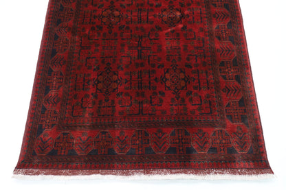 133 x 201 cm | Bokhara Red Oriental Area Rug Afghan Hand Knotted Wool carpet - ART WOOL CARPET