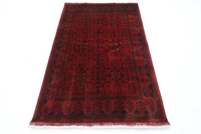 133 x 201 cm | Bokhara Red Oriental Area Rug Afghan Hand Knotted Wool carpet