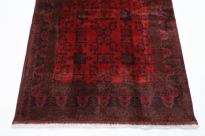 136 x 202 cm | Bokhara Red Oriental Area Rug Afghan Hand Knotted Wool carpet - ART WOOL CARPET