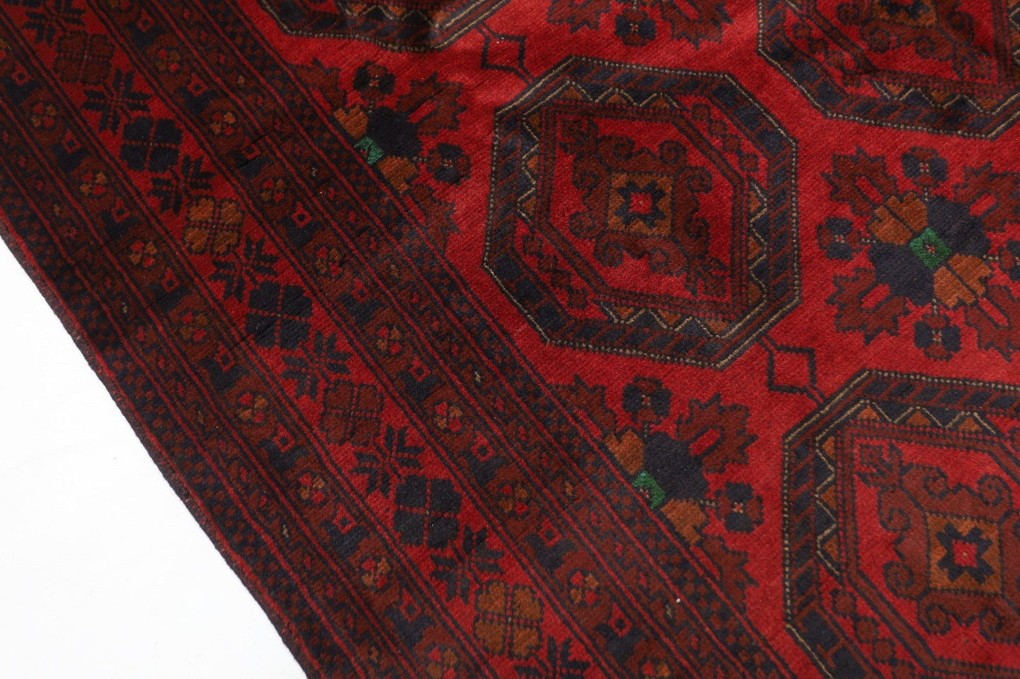 148 x 203 cm | Bokhara Red Oriental Area Rug Afghan Hand Knotted Wool carpet - ART WOOL CARPET