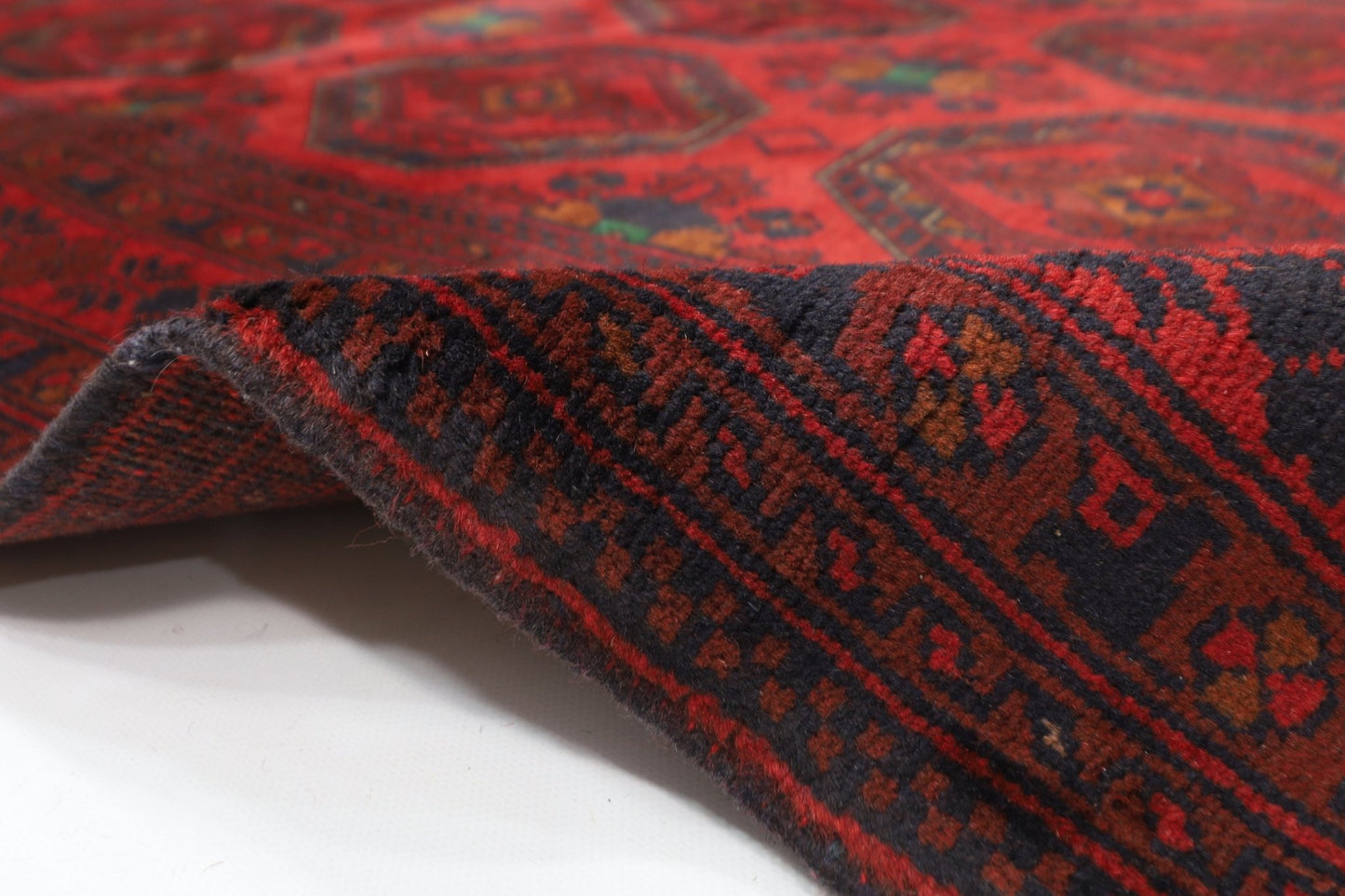 148 x 203 cm | Bokhara Red Oriental Area Rug Afghan Hand Knotted Wool carpet - ART WOOL CARPET