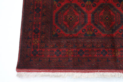148 x 203 cm | Bokhara Red Oriental Area Rug Afghan Hand Knotted Wool carpet - ART WOOL CARPET
