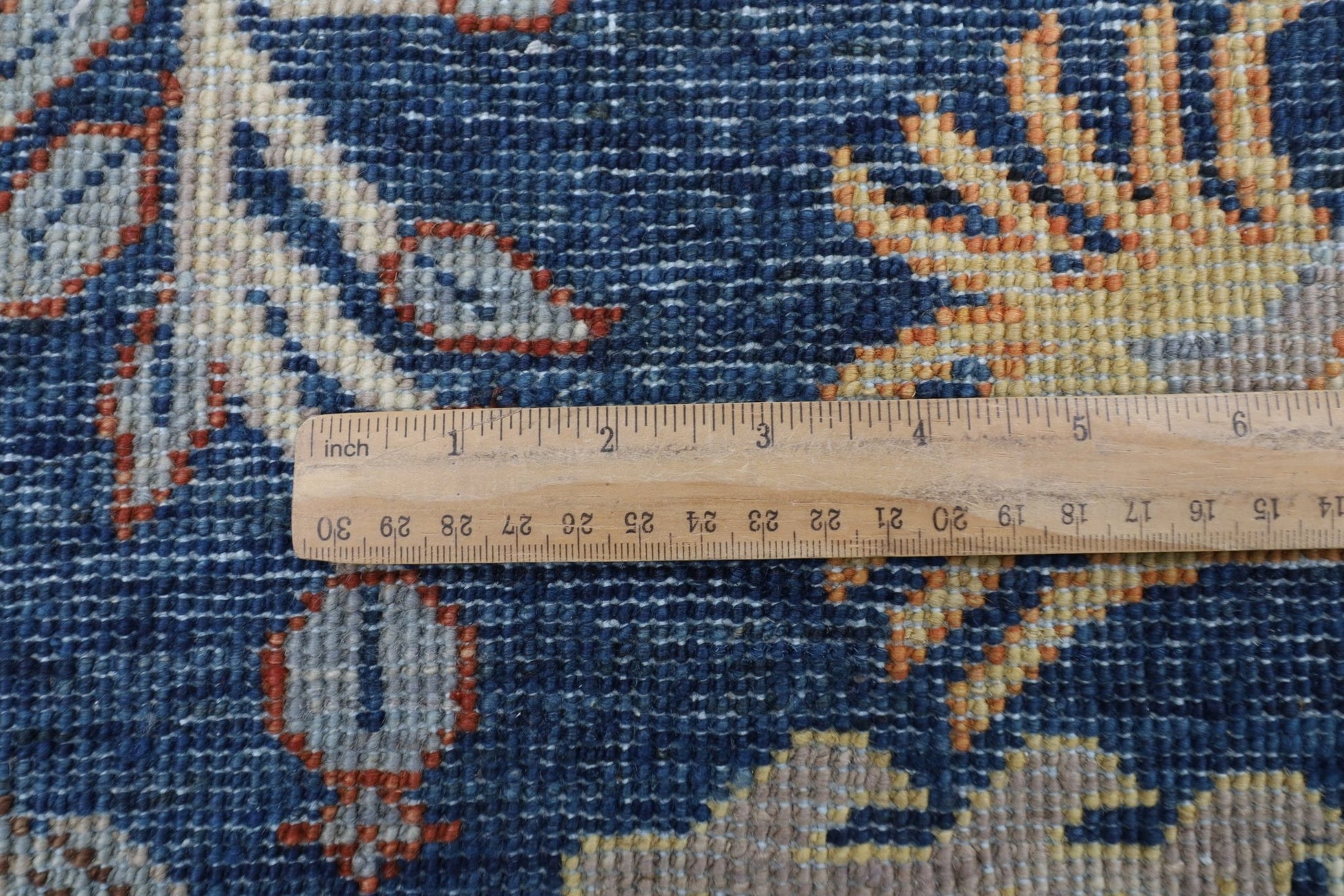 149 x 199 cm | Birds Navy Blue Area Rug Afghan Hand Knotted veg Dye Wool carpet - ART WOOL CARPET