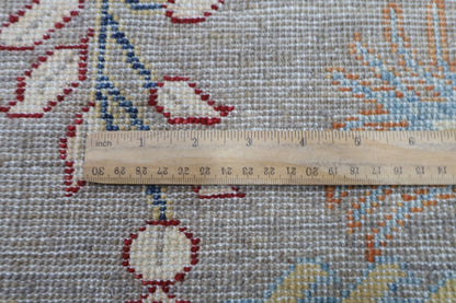 150 x 201 cm | Oriental Birds Gray Area Rug Afghan Hand Knotted Veg Dye Wool carpet - ART WOOL CARPET
