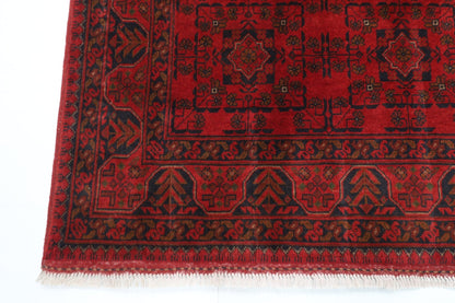 152 x 207 cm | Bokhara Red Oriental Area Rug Afghan Hand Knotted Wool carpet - ART WOOL CARPET