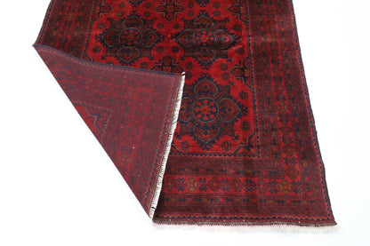 153 x 202 cm | Bokhara Red Oriental Area Rug Afghan Hand Knotted Wool carpet - ART WOOL CARPET