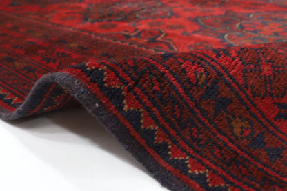 153 x 202 cm | Bokhara Red Oriental Area Rug Afghan Hand Knotted Wool carpet - ART WOOL CARPET