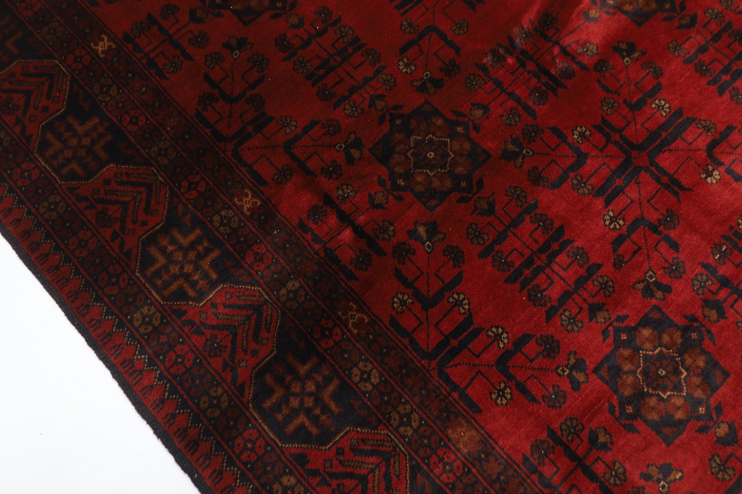 157 x 200 cm | Bokhara Red Oriental Area Rug Afghan Hand Knotted Wool carpet - ART WOOL CARPET