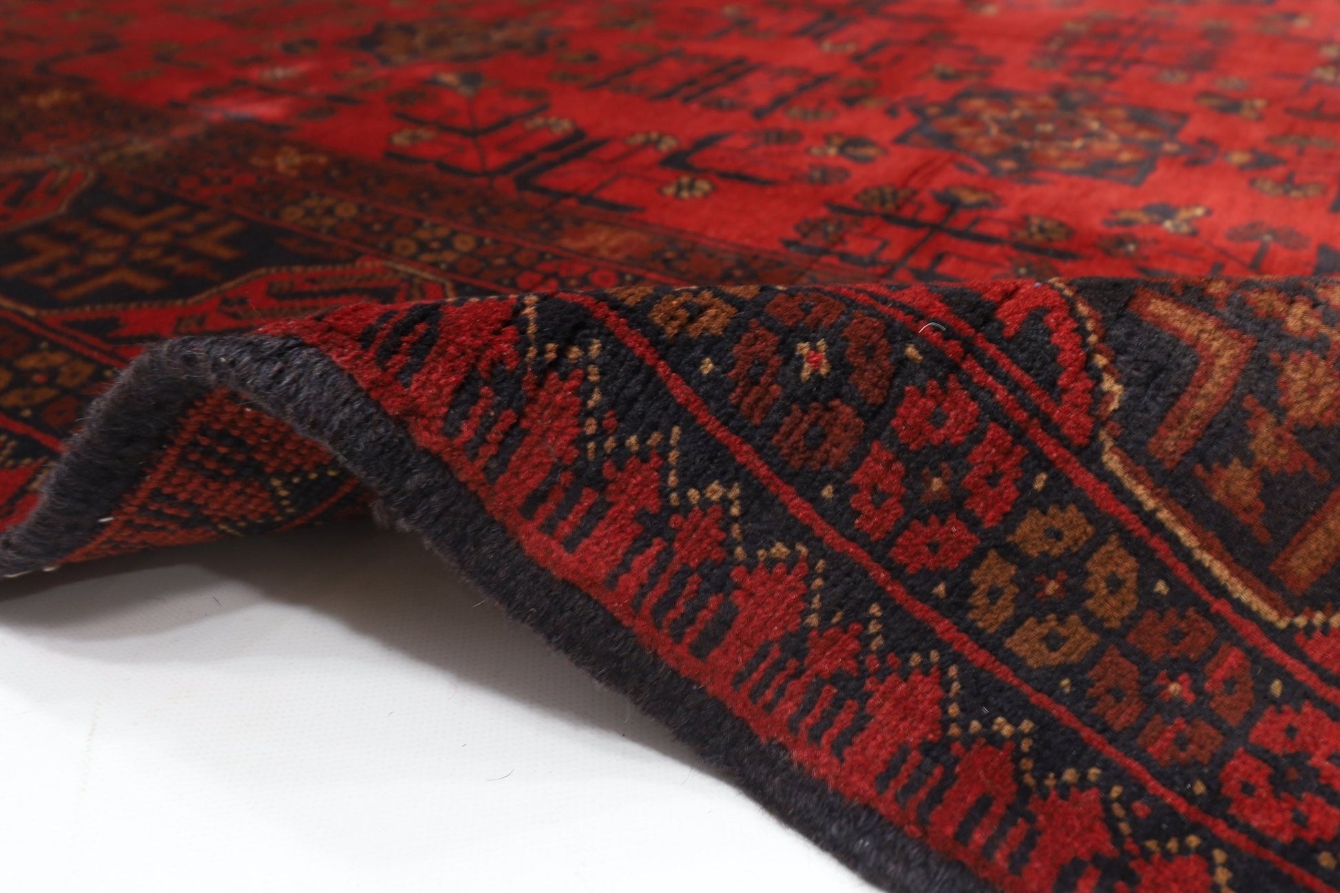 157 x 200 cm | Bokhara Red Oriental Area Rug Afghan Hand Knotted Wool carpet - ART WOOL CARPET