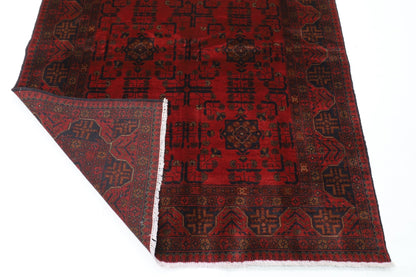157 x 200 cm | Bokhara Red Oriental Area Rug Afghan Hand Knotted Wool carpet - ART WOOL CARPET