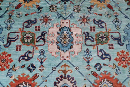 182 x 266 cm | Beige Area Rug Afghan Hand Knotted veg Dye Wool carpet - ART WOOL CARPET