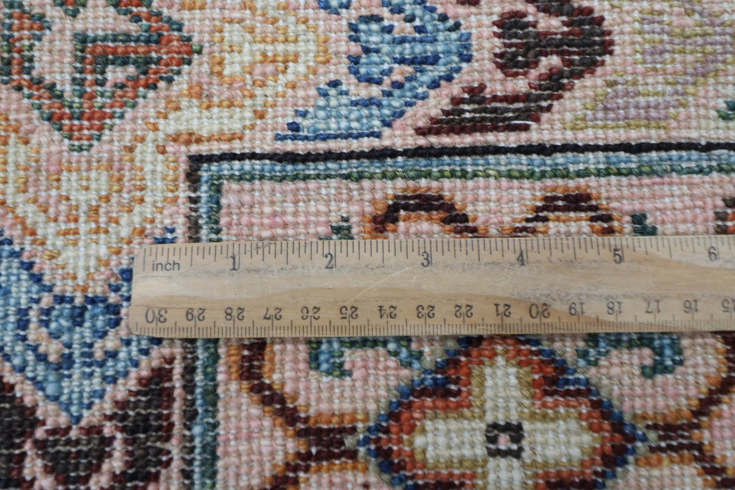 199 x 295 cm | Oriental Waziri Pink Area Rug Afghan Hand Knotted Veg Dye Wool carpet - ART WOOL CARPET