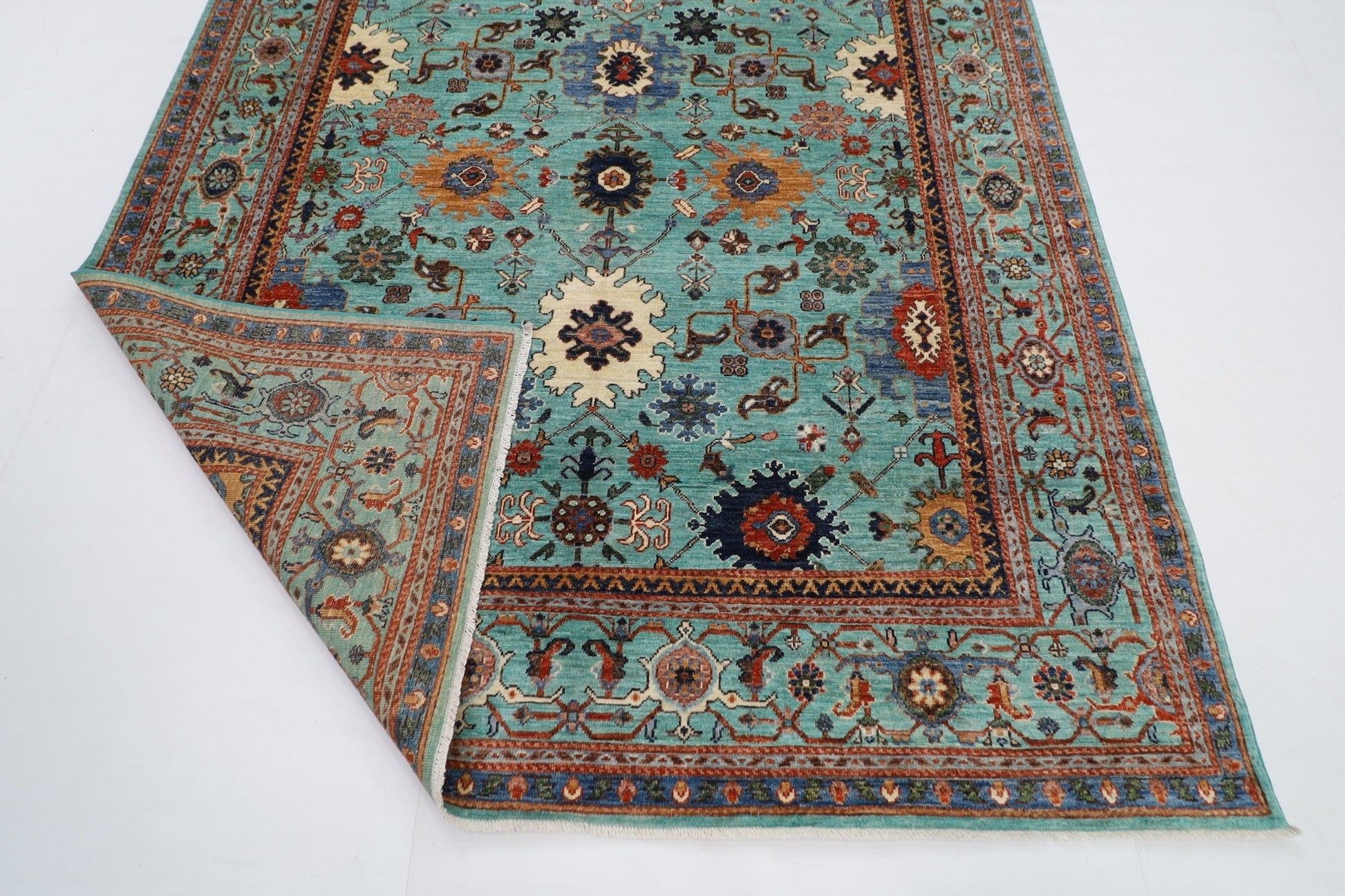 200 x 303 cm | Bidjar Area Rug Afghan Hand Knotted veg Dye Wool carpet - ART WOOL CARPET