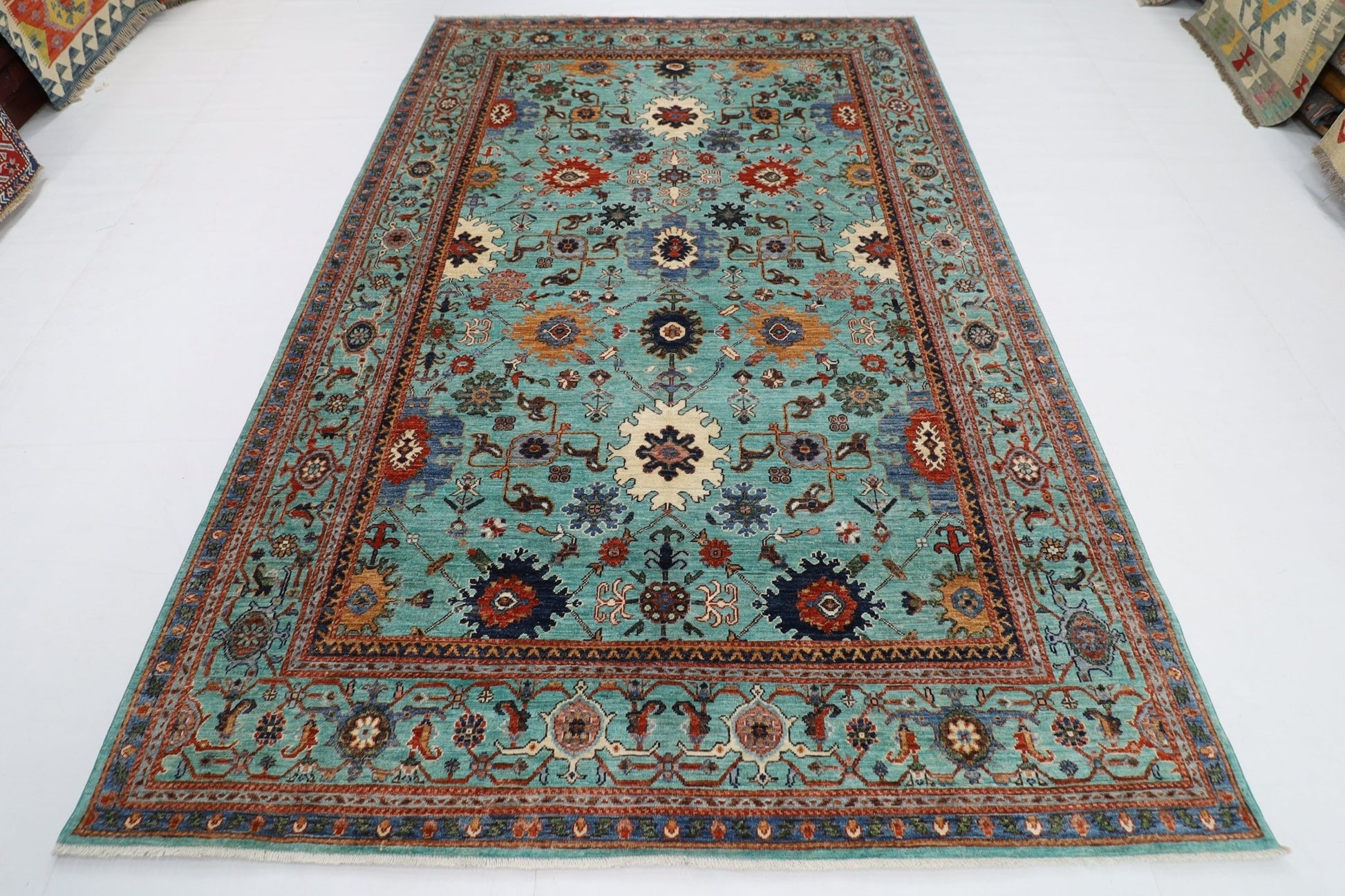 200 x 303 cm | Bidjar Area Rug Afghan Hand Knotted veg Dye Wool carpet - ART WOOL CARPET
