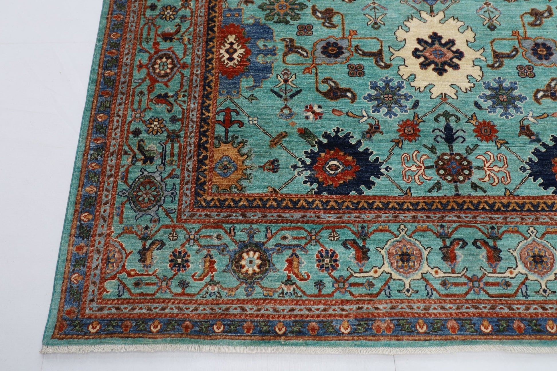 200 x 303 cm | Bidjar Area Rug Afghan Hand Knotted veg Dye Wool carpet - ART WOOL CARPET