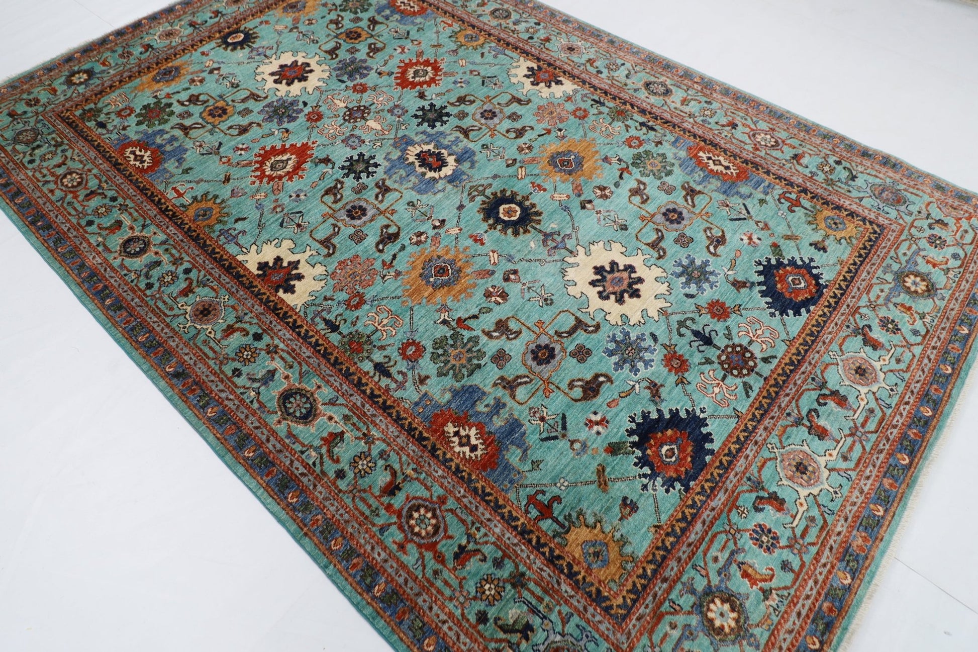 200 x 303 cm | Bidjar Area Rug Afghan Hand Knotted veg Dye Wool carpet - ART WOOL CARPET