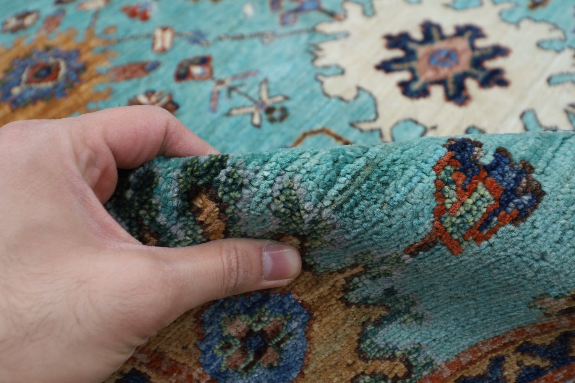 200 x 303 cm | Bidjar Area Rug Afghan Hand Knotted veg Dye Wool carpet - ART WOOL CARPET