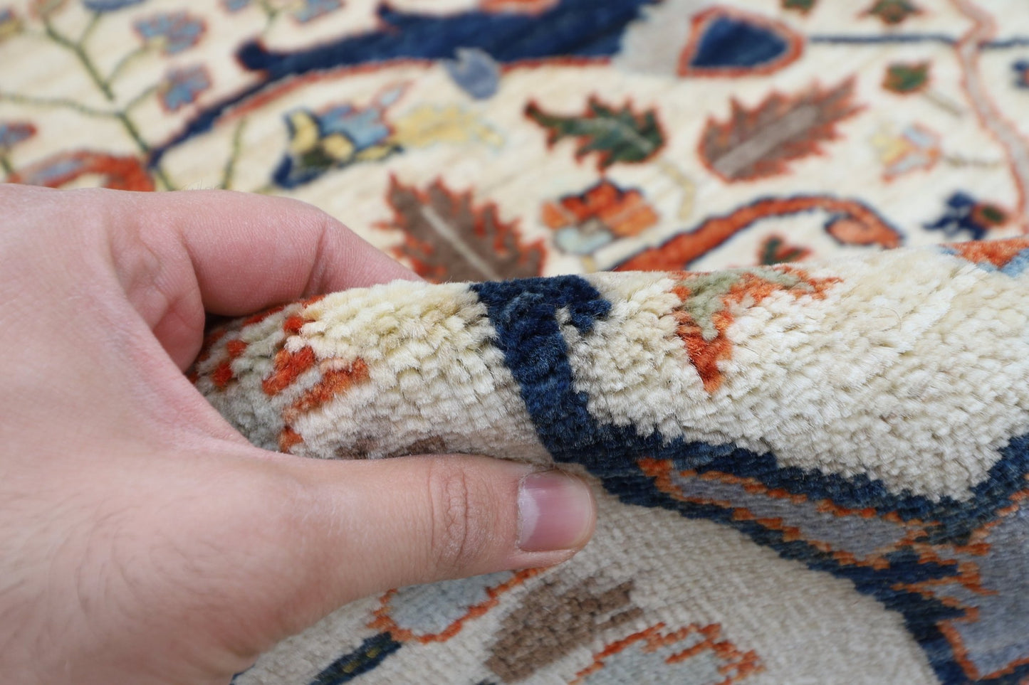 201 x 298 cm | Bidjar Beige Area Rug Afghan Hand Knotted veg Dye Wool carpet - ART WOOL CARPET