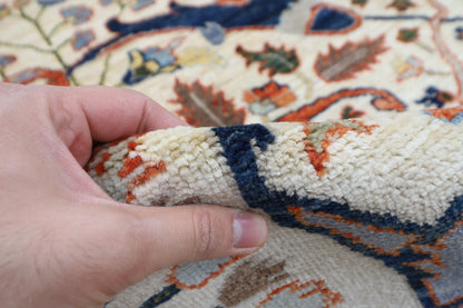 201 x 298 cm | Bidjar Beige Area Rug Afghan Hand Knotted veg Dye Wool carpet - ART WOOL CARPET